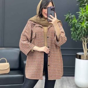 شکت چهارخونه آستین کیمینو کد 3709