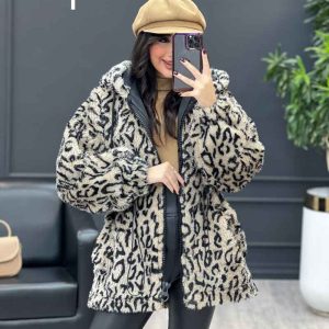 پالتو تدی کلاهدار کد 3771