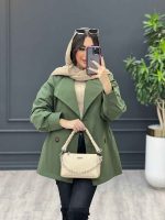 بارانی چهار دکمه کمر کش کد 3790