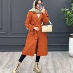 مانتو بلند طرح حصیری کد 3784