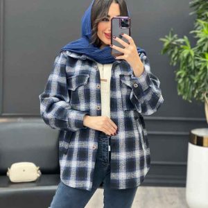 پالتو چهارخونه پشمی