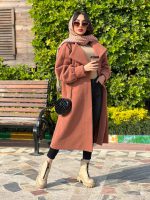 پالتو یقه آمریکایی آستین پیله کد 3837