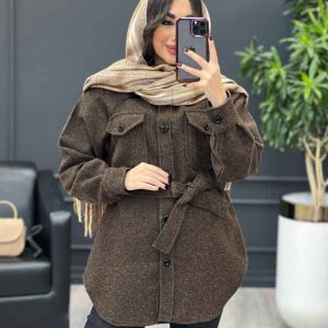 شکت جلو دکمه کمر دار کد 3814