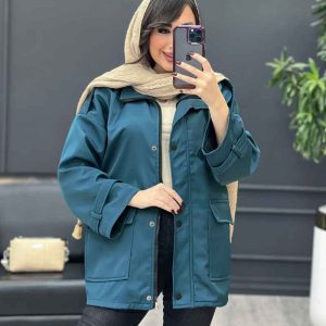 بارانی آستین پاگن دو جیب پاکتی کد 3839