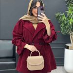 مانتو کبریتی آستین کش دار کد 3869