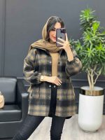 پالتو چهارخونه پشمی