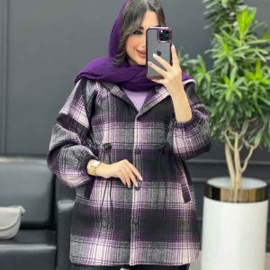 پالتو چهارخونه کمر گت کد 3899