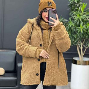 تدی کلاه دار جلو دکمه کد 3874