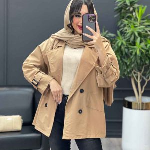 بارانی آستین پاگن چهاردکمه کد 3842