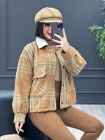 شکت چهارخونه یقه خز کد 3889 - تصویر 7