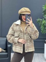 شکت چهارخونه یقه خز کد 3889 - تصویر 17