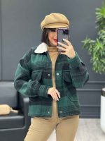 شکت چهارخونه یقه خز کد 3889 - تصویر 3