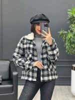 شکت چهارخونه یقه خز کد 3889 - تصویر 20