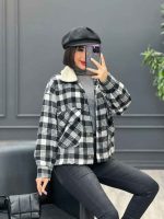 شکت چهارخونه یقه خز کد 3889 - تصویر 12