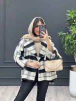 پالتو سفید مشکی