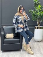 استایل با رنگ سرمه ای سفید