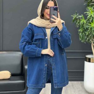 مانتو جین جیب پیله دار کد 3728