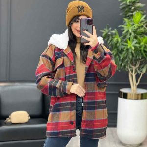 شکت چهارخونه کلاه تدی کد 3741