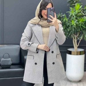 پالتو چهار دکمه مغزی دوزی کد 3707