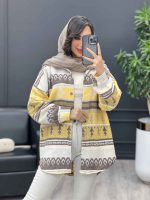 شکت طرحدار دکمه چوبی کد 4059 - تصویر 2