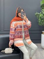 شکت طرحدار دکمه چوبی کد 4059 - تصویر 12