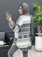 شکت طرحدار دکمه چوبی کد 4059 - تصویر 11