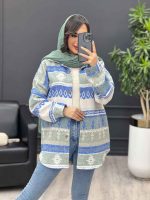 شکت طرحدار دکمه چوبی کد 4059 - تصویر 9