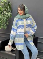 شکت طرحدار دکمه چوبی کد 4059 - تصویر 7