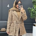 پالتو طرح دار دو جیب کد 4016