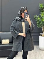 پالتو یقه آرشال آستین پاگن کد 4091 - تصویر 8
