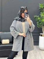 پالتو یقه آرشال آستین پاگن کد 4091 - تصویر 19