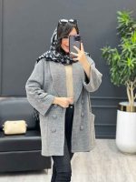 پالتو یقه آرشال آستین پاگن کد 4091 - تصویر 11