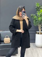 پالتو یقه آرشال آستین پاگن کد 4091 - تصویر 3