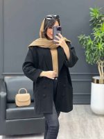 پالتو یقه آرشال آستین پاگن کد 4091 - تصویر 10