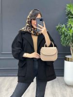 پالتو جیب پاکتی آستین پیله کد 4065 - تصویر 8