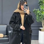 مانتو جین چهارجیب کمر گت کد 4031
