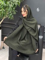 استایل با شال زیتونی