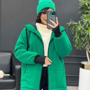 کاپشن سیلیکونی سبز