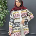 شکت طرح دار دکمه چوبی کد 4080