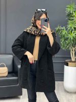 پالتو یقه آرشال آستین پاگن کد 4091 - تصویر 9