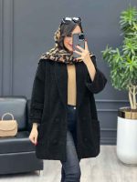 پالتو یقه آرشال آستین پاگن کد 4091 - تصویر 6