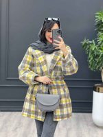 پالتو کمر دار آستین پیله کد 4050 - تصویر 20