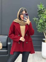 پالتو چهاردکمه جیب نما کد 3904 - تصویر 9
