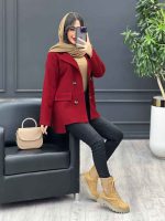 پالتو چهاردکمه جیب نما کد 3904 - تصویر 23
