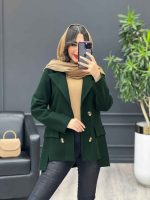 پالتو چهاردکمه جیب نما کد 3904 - تصویر 8