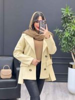 پالتو چهاردکمه جیب نما کد 3904 - تصویر 7