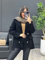 پالتو چهاردکمه جیب نما کد 3904 - تصویر 19