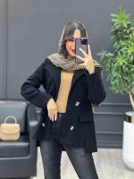 پالتو چهاردکمه جیب نما کد 3904 - تصویر 12