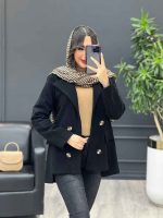 پالتو چهاردکمه جیب نما کد 3904 - تصویر 5