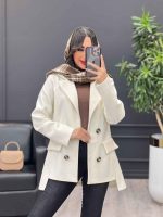 پالتو چهاردکمه جیب نما کد 3904 - تصویر 18